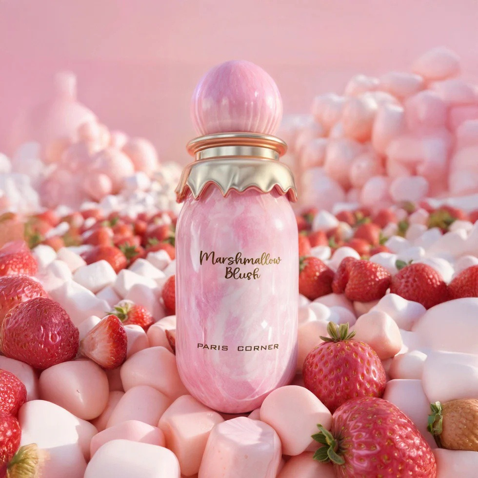 Paris Corner Marshmallow Blush EDP 3.4 Fl Oz | Un Exclusivo Perfume De Fresa De Malvavisco Gourmand Para Mujeres | Fragancia De Aroma Dulce De Larga Duración Para Uso Diario - Image 3